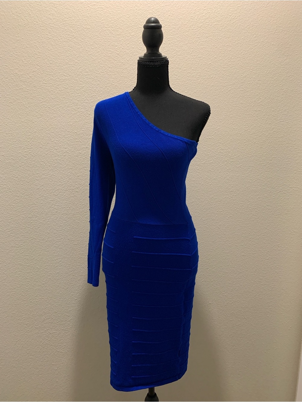 Nicki Minaj Royal Blue One-Shoulder Bodycon Dress (Size M)